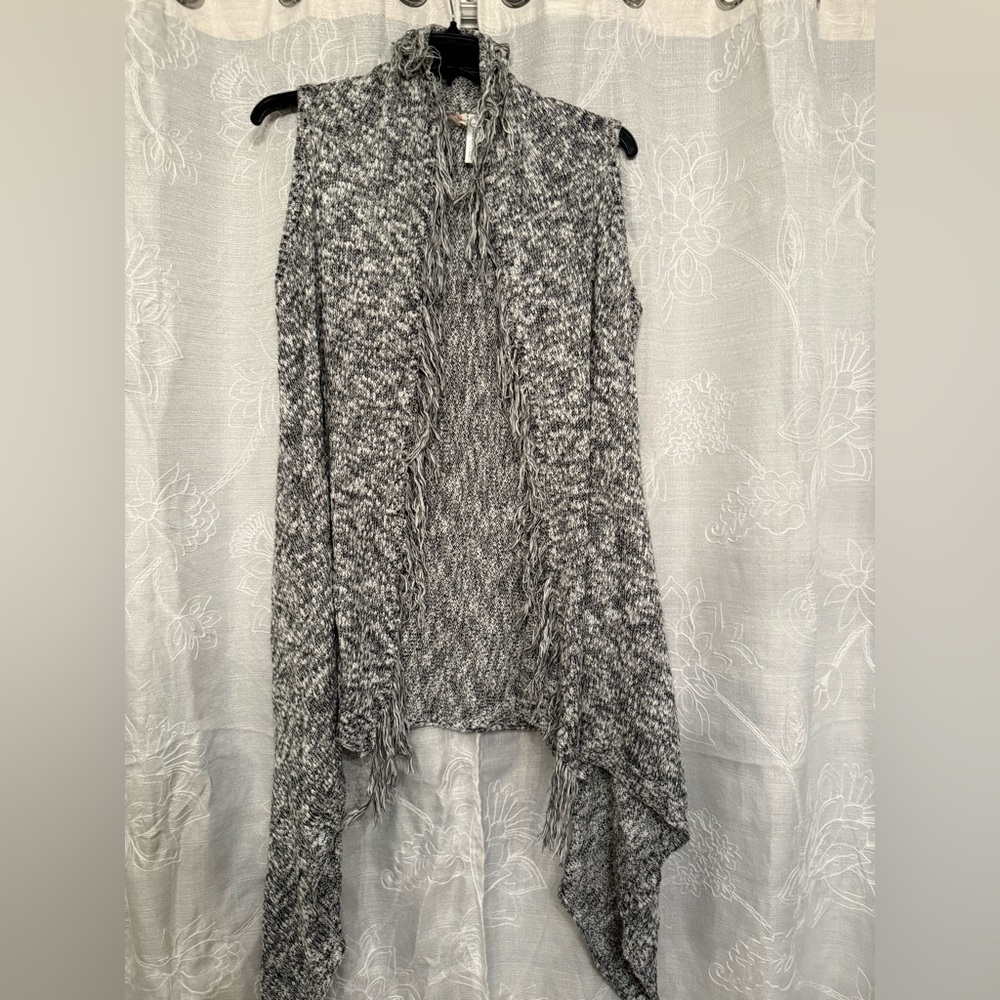 Mossimo Supply Co. Charcoal Fringe Cardigan